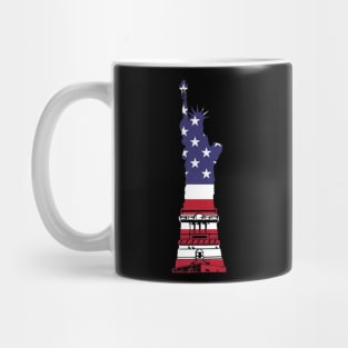 Mens Classic Statue Of Liberty American Flag Usa Patriotic Mug
